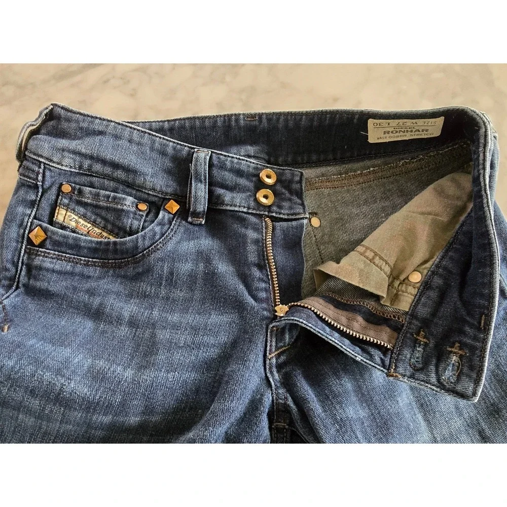 Diesel Ronhar 008RR Womens Low Rise Flare Jeans‎ Dark Wash Size 27x30 Stretch